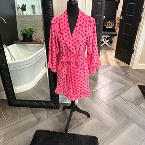 Betsey Johnson *NWOT Pink Polka Dot Robe